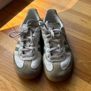 Adidas Samba Kids Sneakers in White and Green